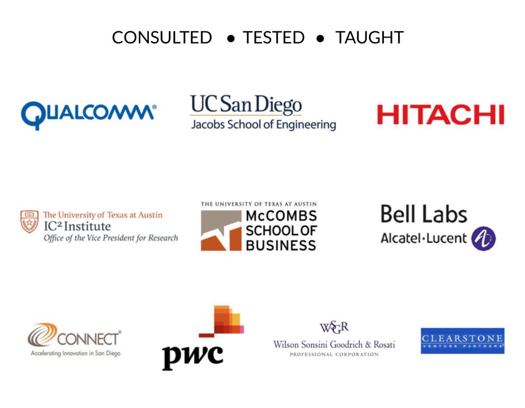 consulted tested taught